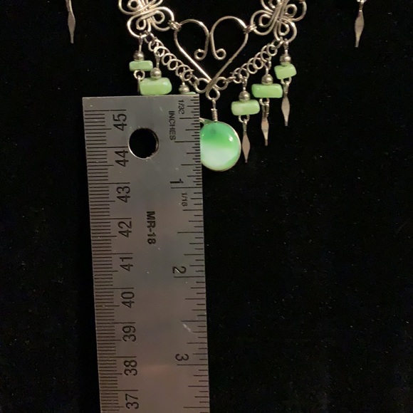 Green choker necklace - Picture 7 of 9